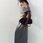MIDI SKIRT WITH BELT LOOPS