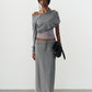 MIDI SKIRT WITH BELT LOOPS