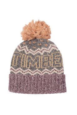 TIMBERLAND - Women's Fair Isle beanie with pompon  - Size One size