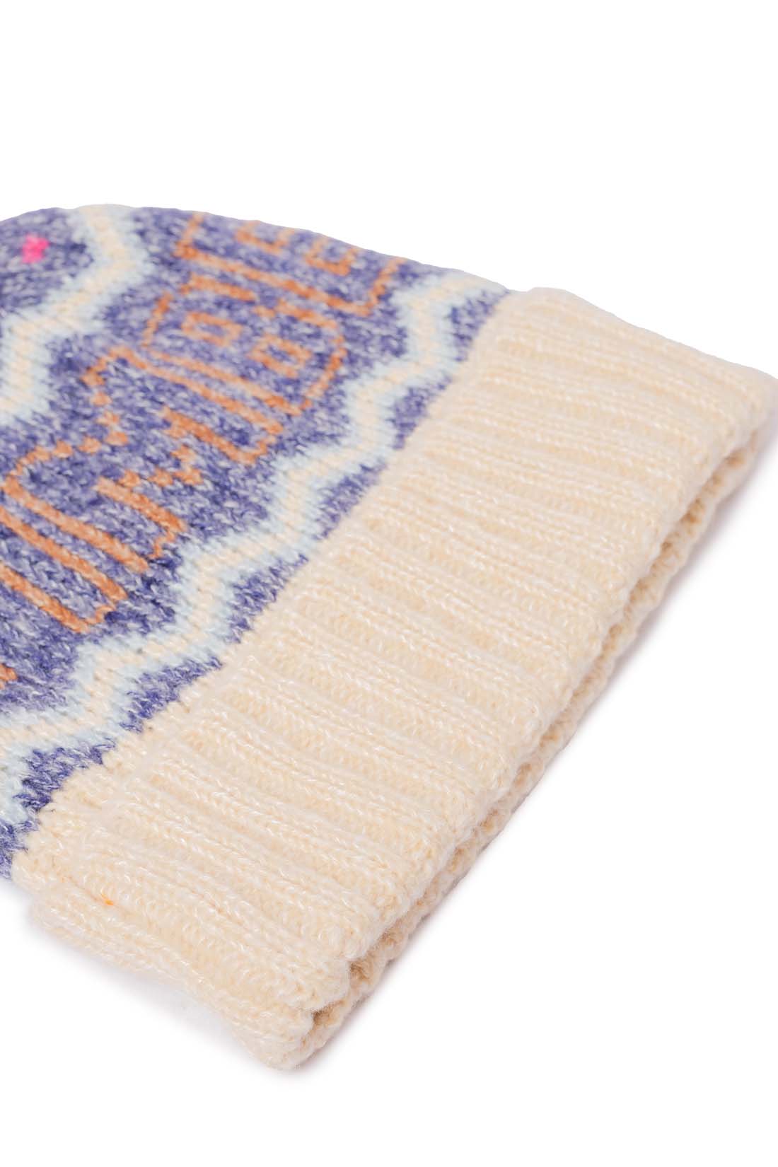 TIMBERLAND - Women's Fair Isle beanie with pompon  - Size One size