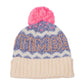 TIMBERLAND - Women's Fair Isle beanie with pompon  - Size One size