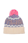 TIMBERLAND - Women's Fair Isle beanie with pompon  - Size One size
