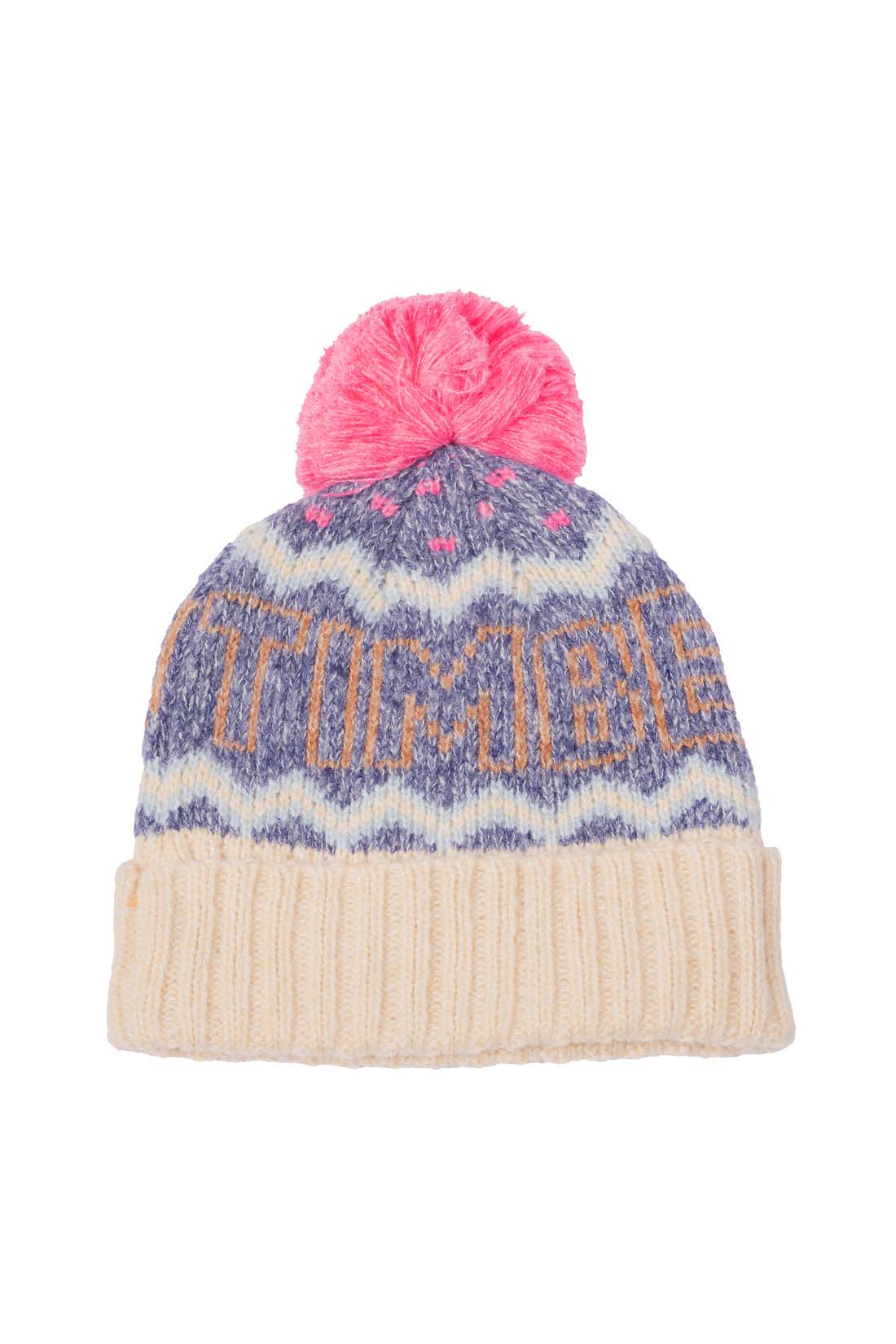 TIMBERLAND - Women's Fair Isle beanie with pompon  - Size One size