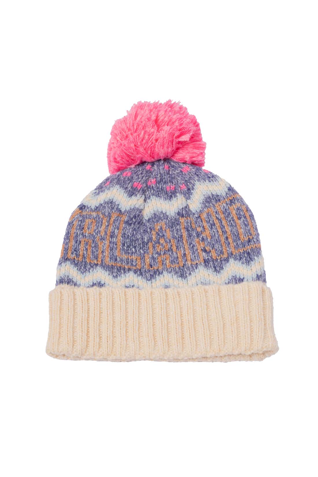 TIMBERLAND - Women's Fair Isle beanie with pompon  - Size One size